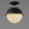 Maxim Lighting Duke 1-Light Semi Flush Mount 12410SWBKWBR - alternate 4